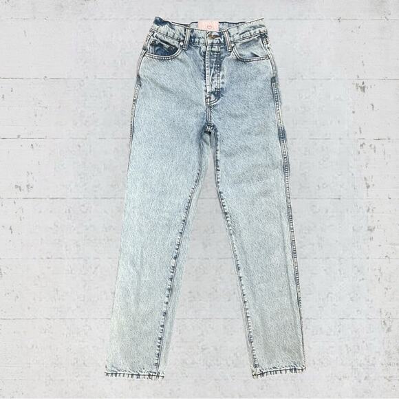 Revice Button Fly Acid Wash High Rise Ex Boyfriend Jean Size 25] - Picture 1 of 11